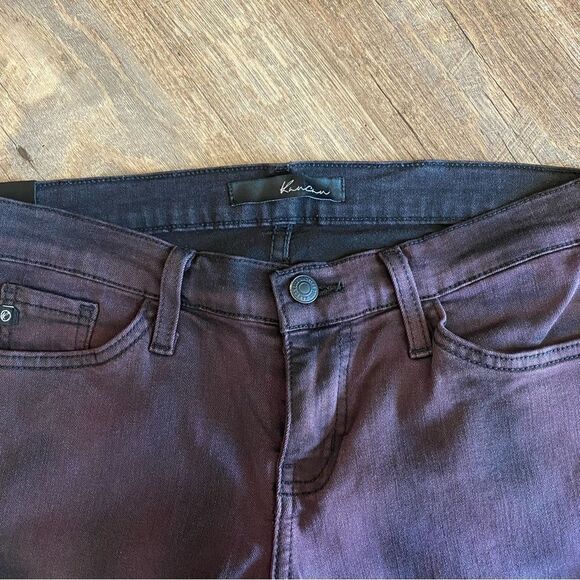 KanCan Jeans Skinny Fit Tie Dye Purple Black 27 Waist Festival - Picture 2 of 8